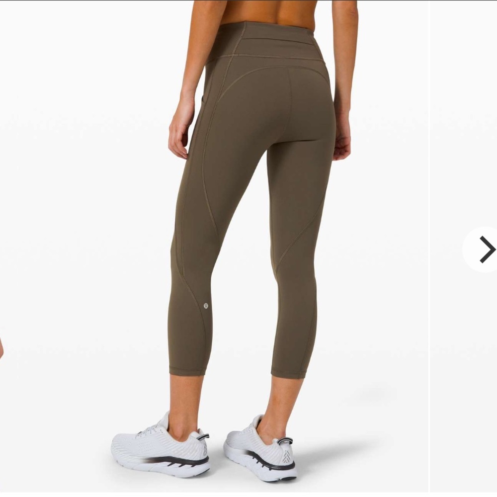 Lululemon Time To Sweat Crop 23" |‎ Dark Olive size 2